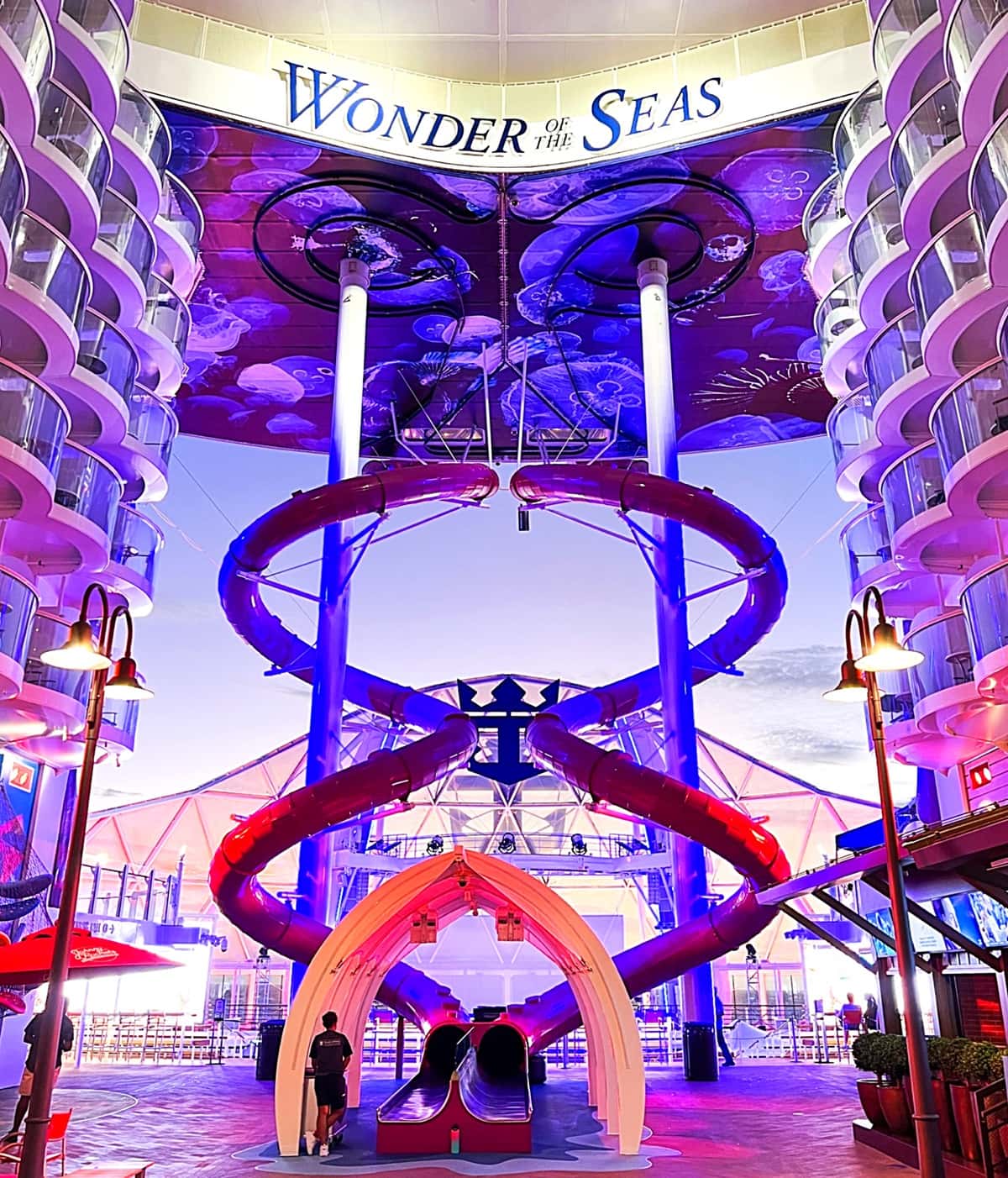 Ultimate Abyss slide on Royal Caribbean Wonder of the Seas