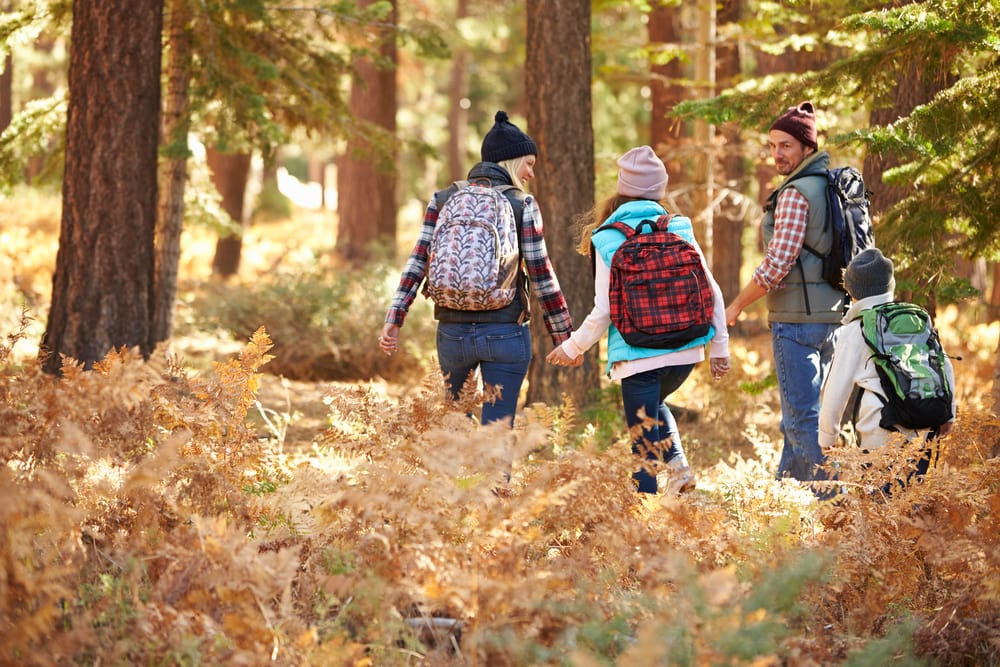 Family scavenger hunt nature hike