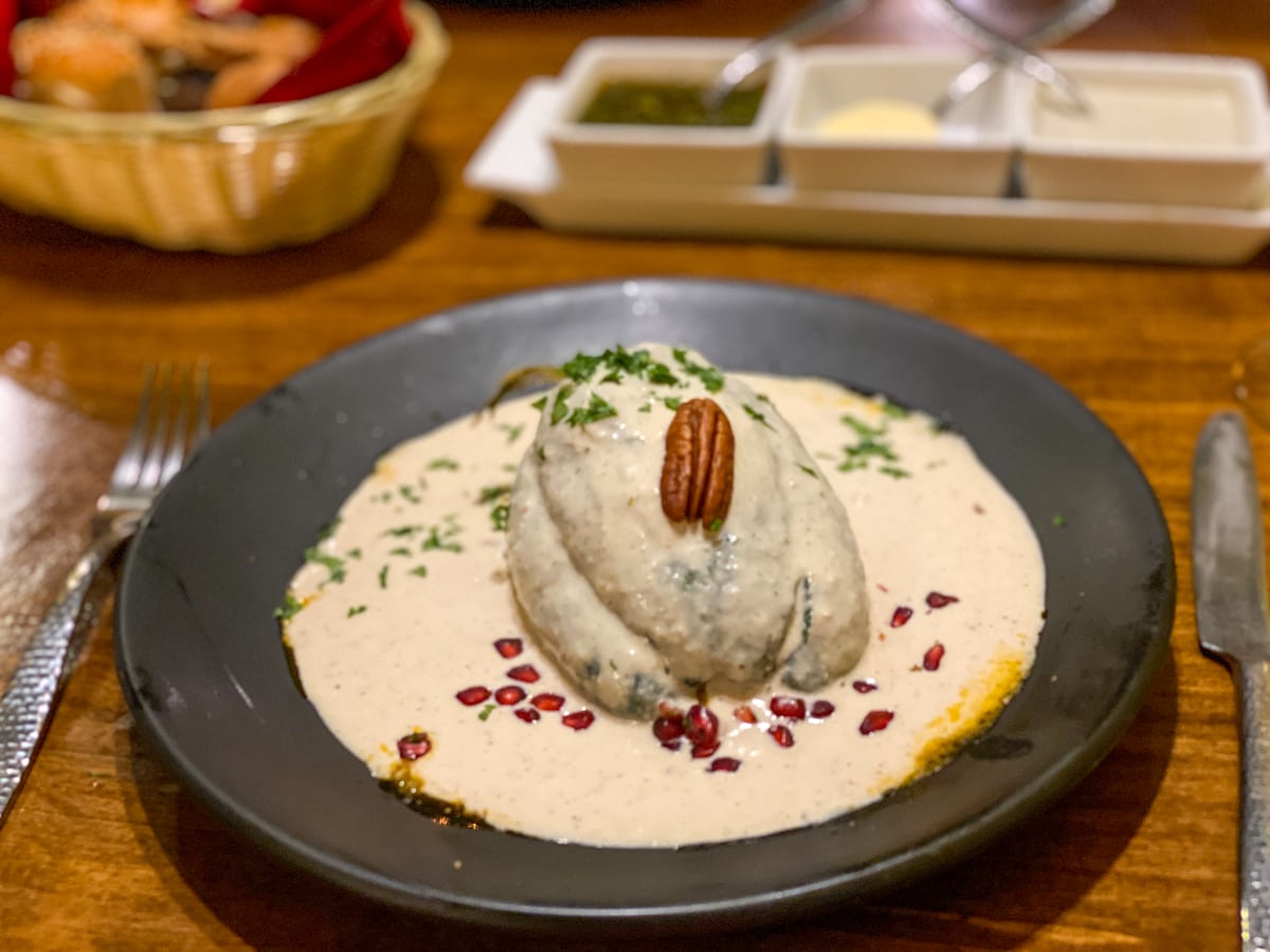 Chiles en nogada, a traditional Mexican celebratory dish 