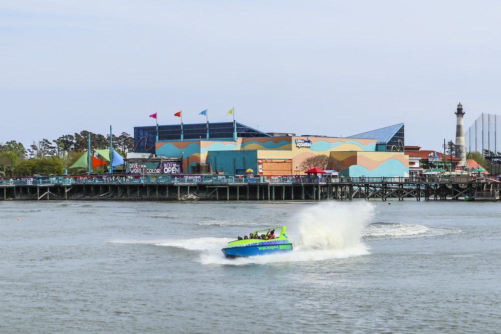 Speed boat adventure near Broadway at the Beach in Myrtle Beach