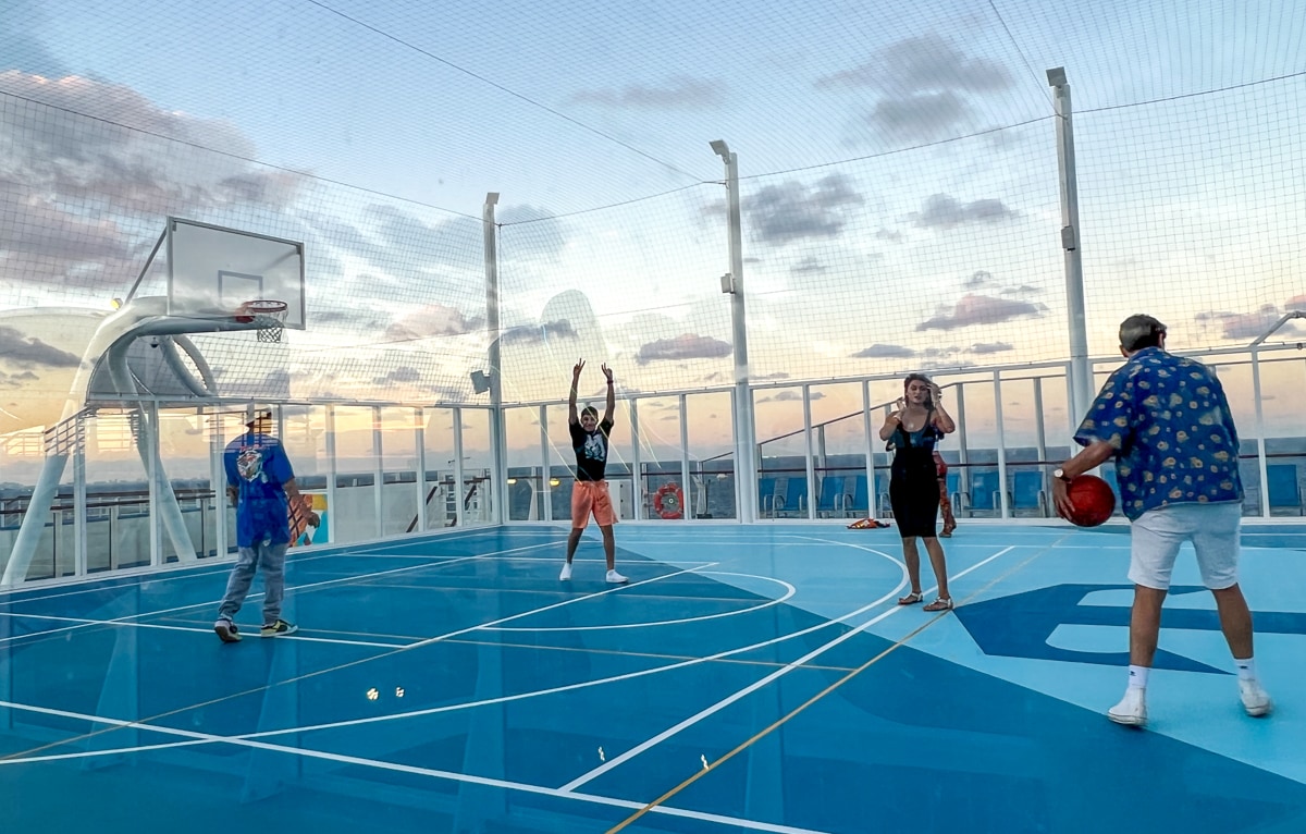 Basketball courts on Royal Caribbean Wonder of the Seas