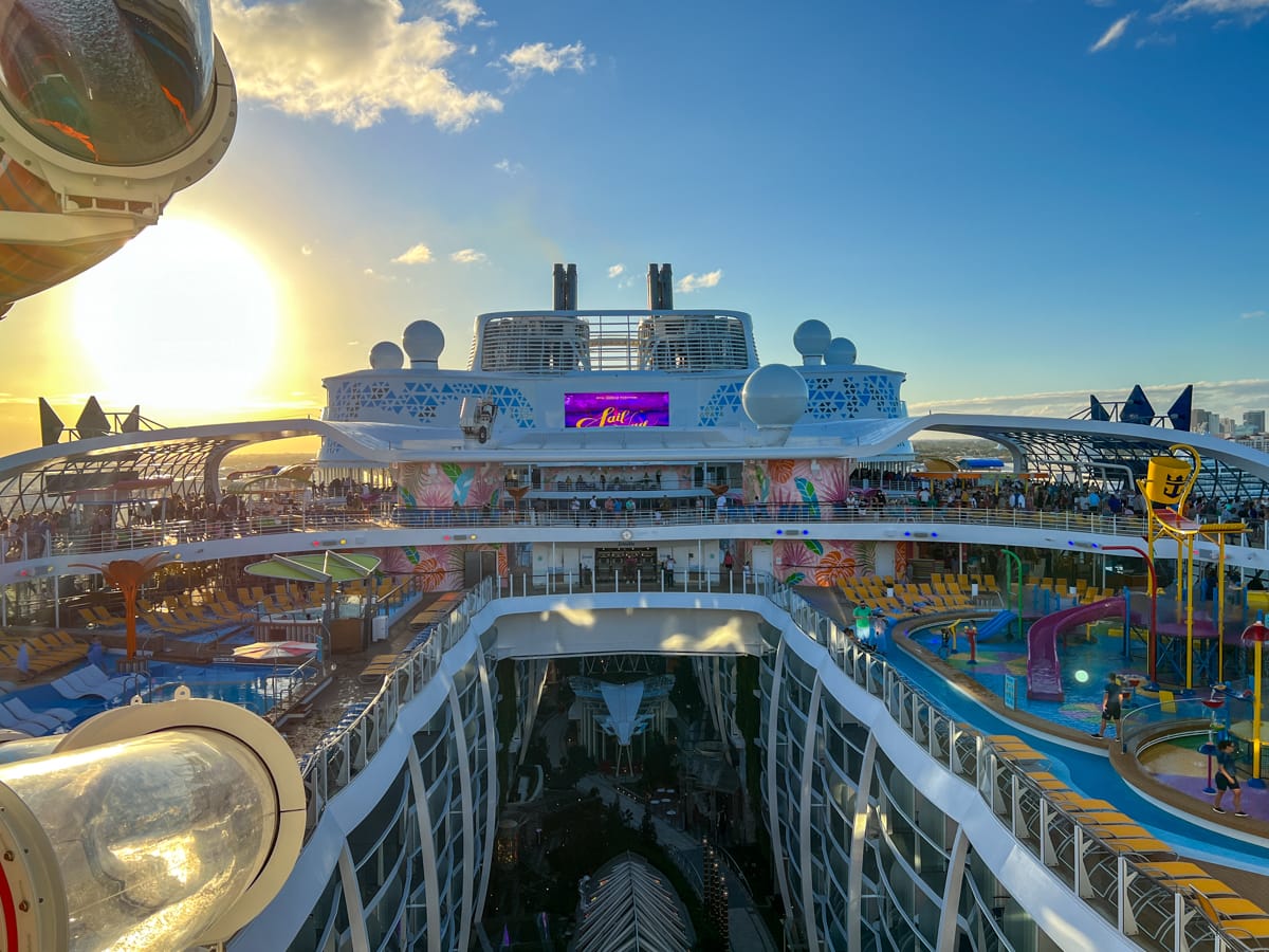 Upper decks Royal Caribbean Wonder of the Seas