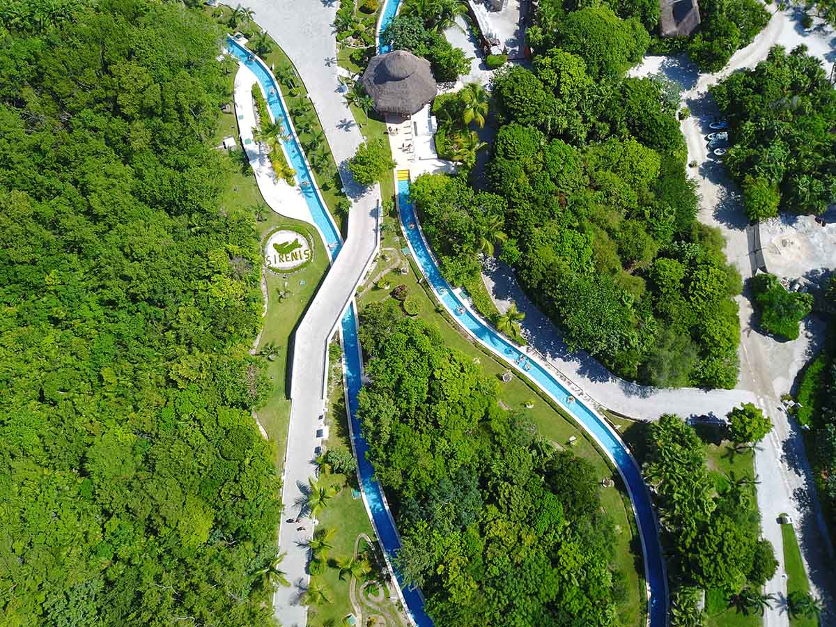 Lazy river in a jungle setting at Grand Sirenis Riviera Maya Resort & Spa