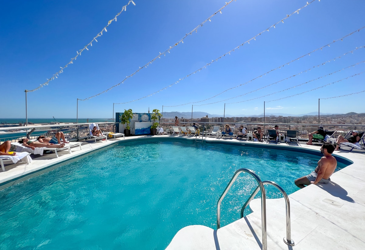 Rooftop pool at AC Hotel Malaga Palacio - Marriott 