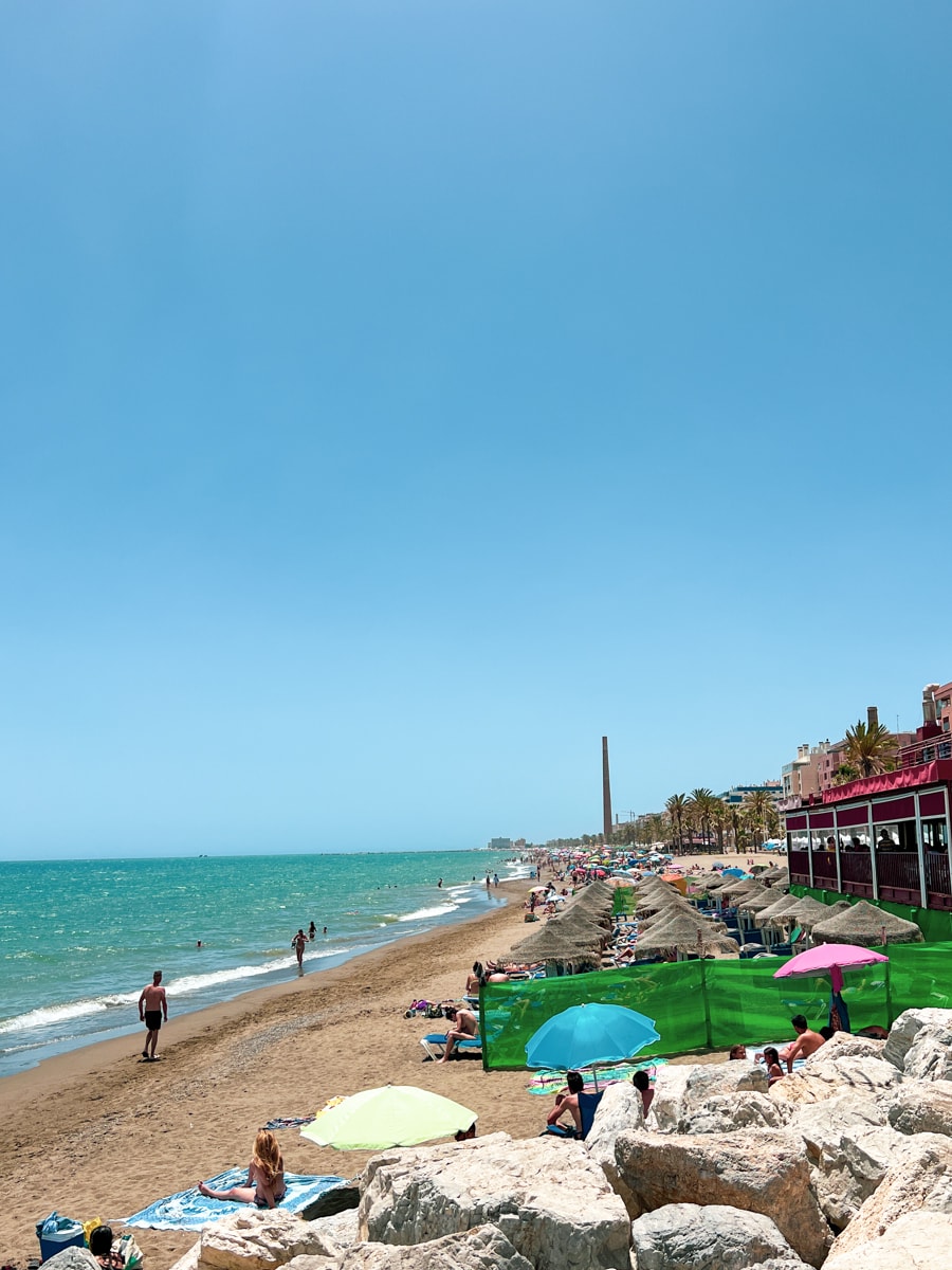 Misericordia Beach in Malaga, Spain