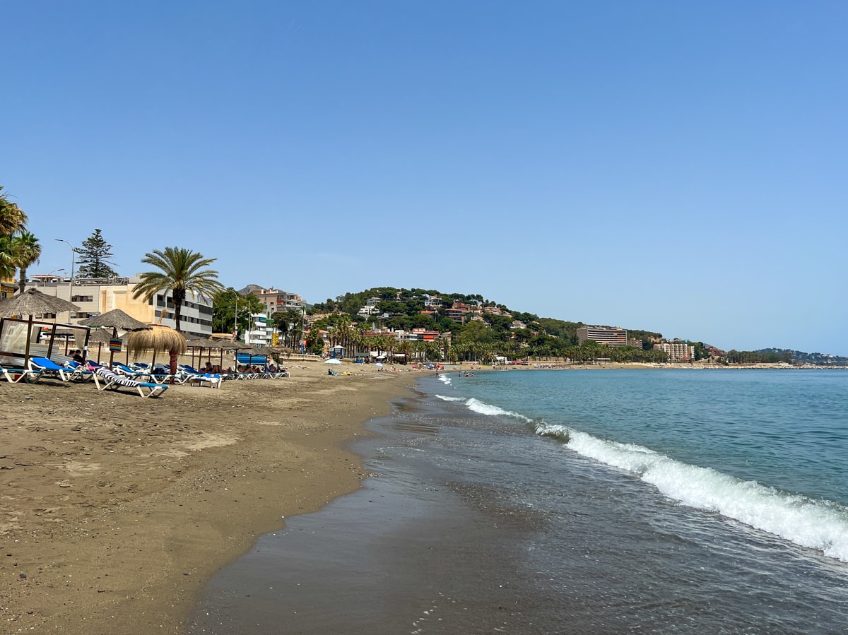 La Malagueta Beach, facing away from the port