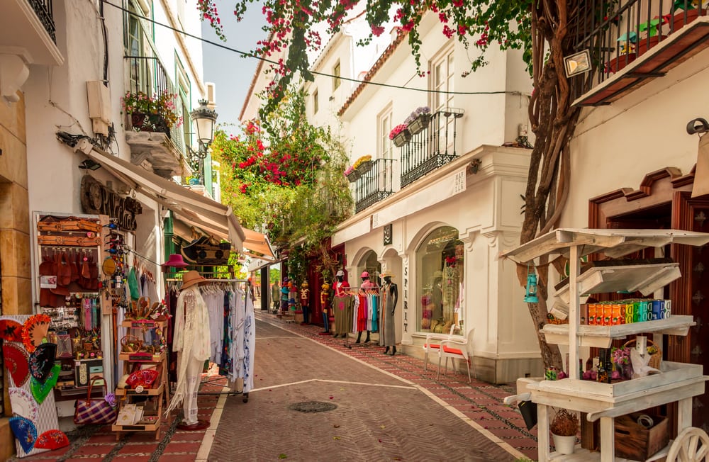 Street scene in Marbella, Spain