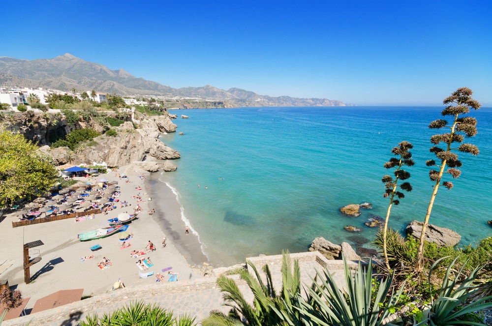 Beach scene in Nerja 