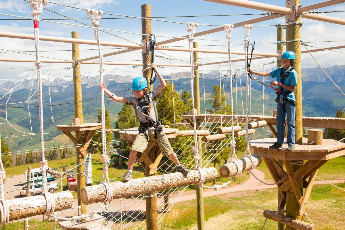 Vail Challenge Course in summer