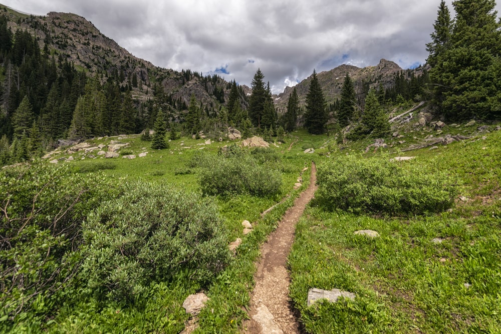 Hiking trail in Vail in summer