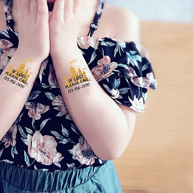 Personalized temporary safety tattoo