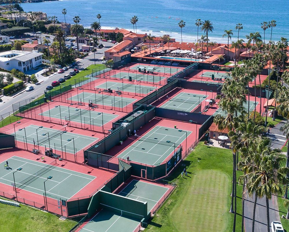 Outdoor tennis courts at La Jolla Beach & Tennis Club