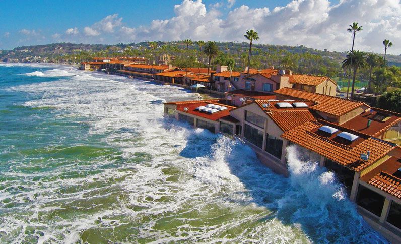 High tide at The Marine Room