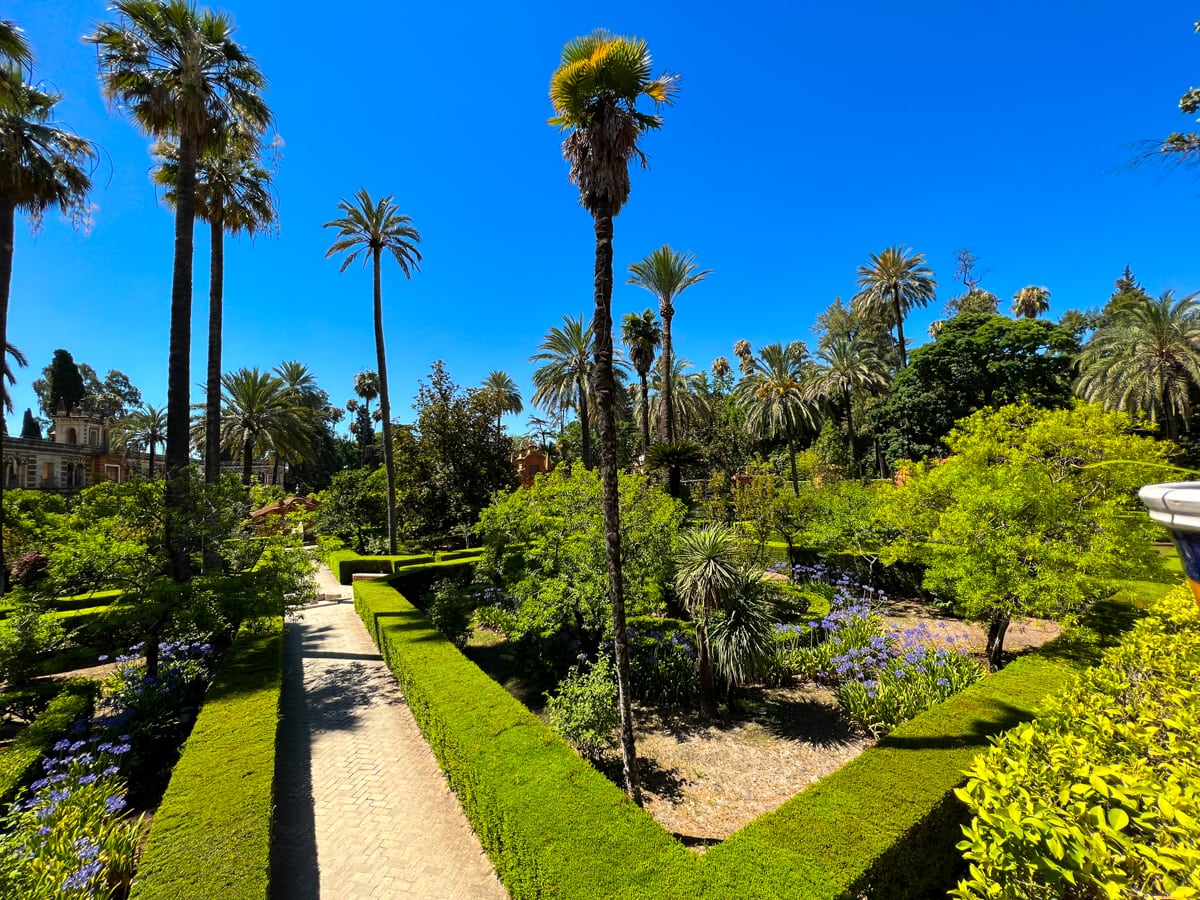 Alcázar Gardens in Sevilla