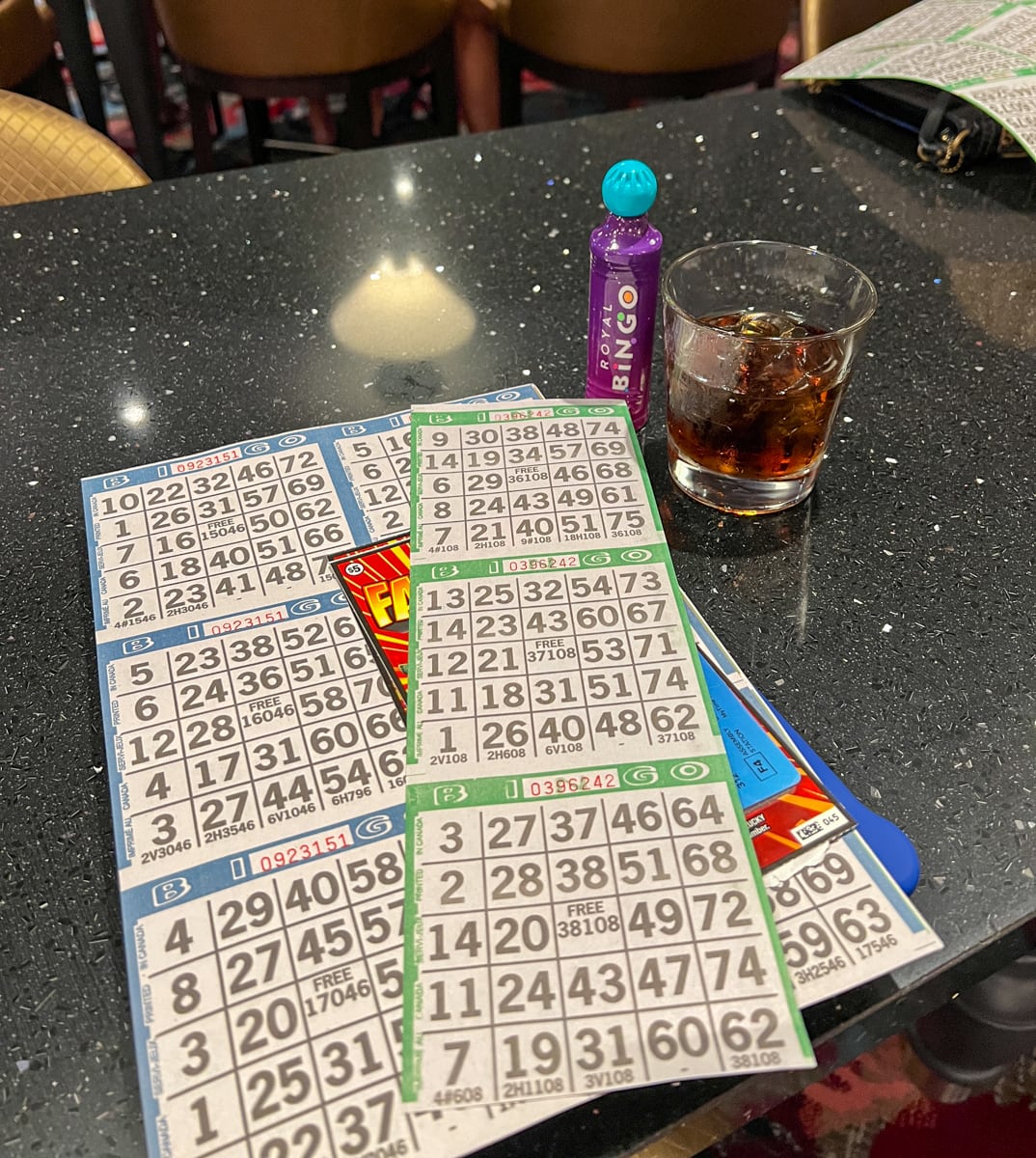 Playing BINGO on a Royal Caribbean Cruise 