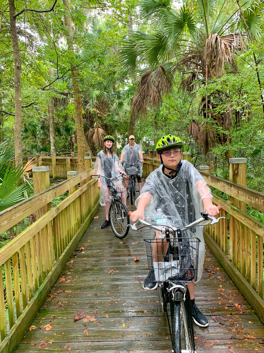 Guided bicycle tour with my teen and tween in Celebration, Florida 