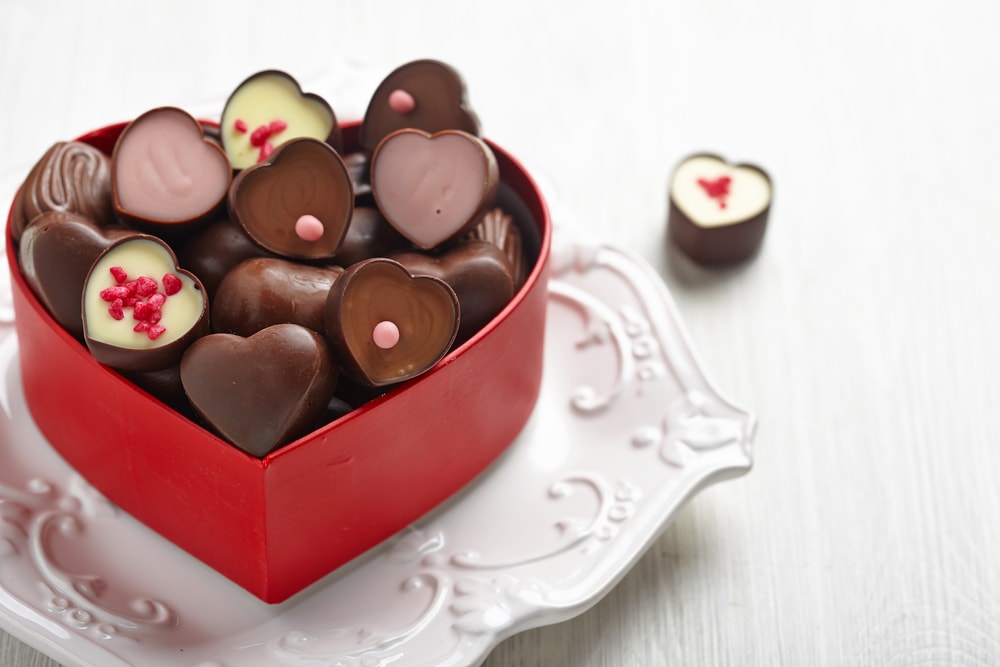 Heart shaped chocolates