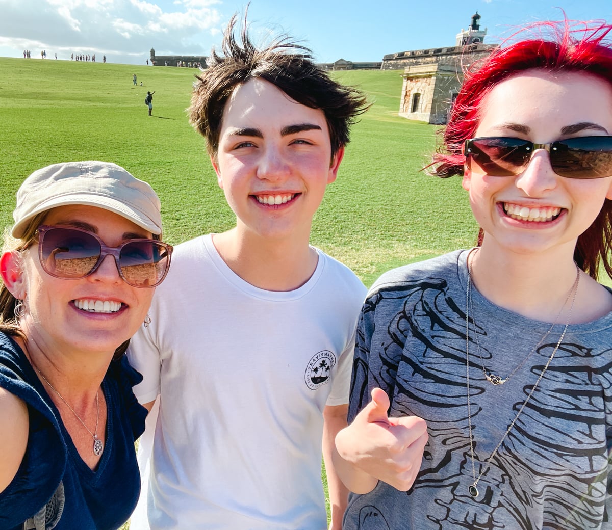 The Travel Mama Colleen Lanin on vacation with her teenage kids