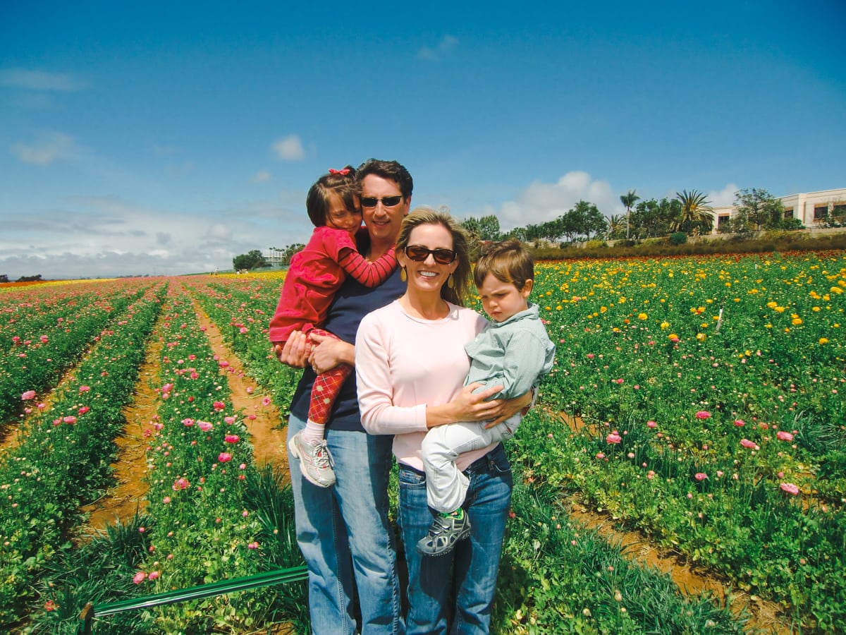 Parents and kids in Carlsbad, California