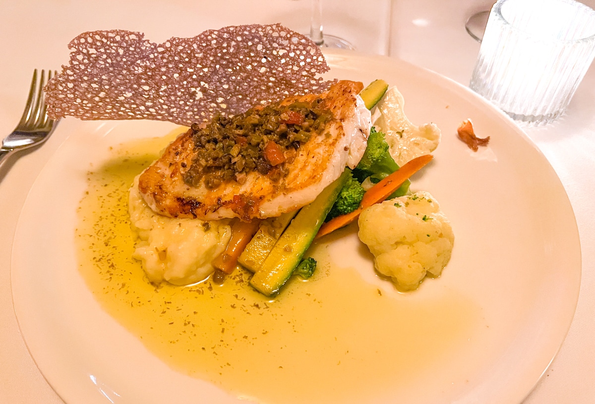 Pescado Los Olivos, the signature dish at Los Olivos Restaurant in Loreto