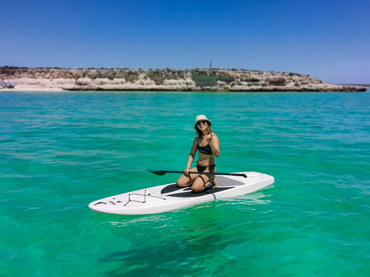 Paddle boating on the Sea of Cortez in Loreto