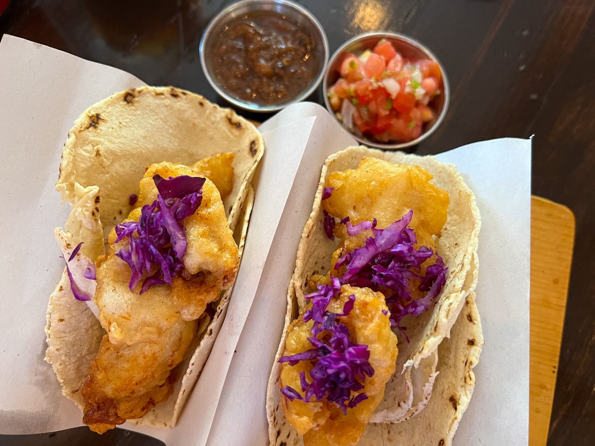 Baja fish tacos from El Zopilote in Loreto