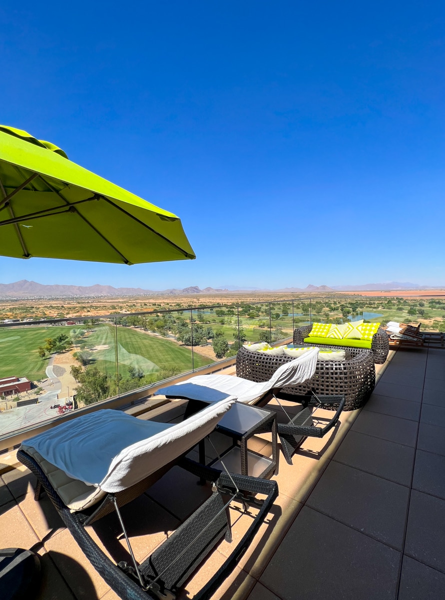 View of Scottsdale from the rooftop Spa at Talking Stick Resort 