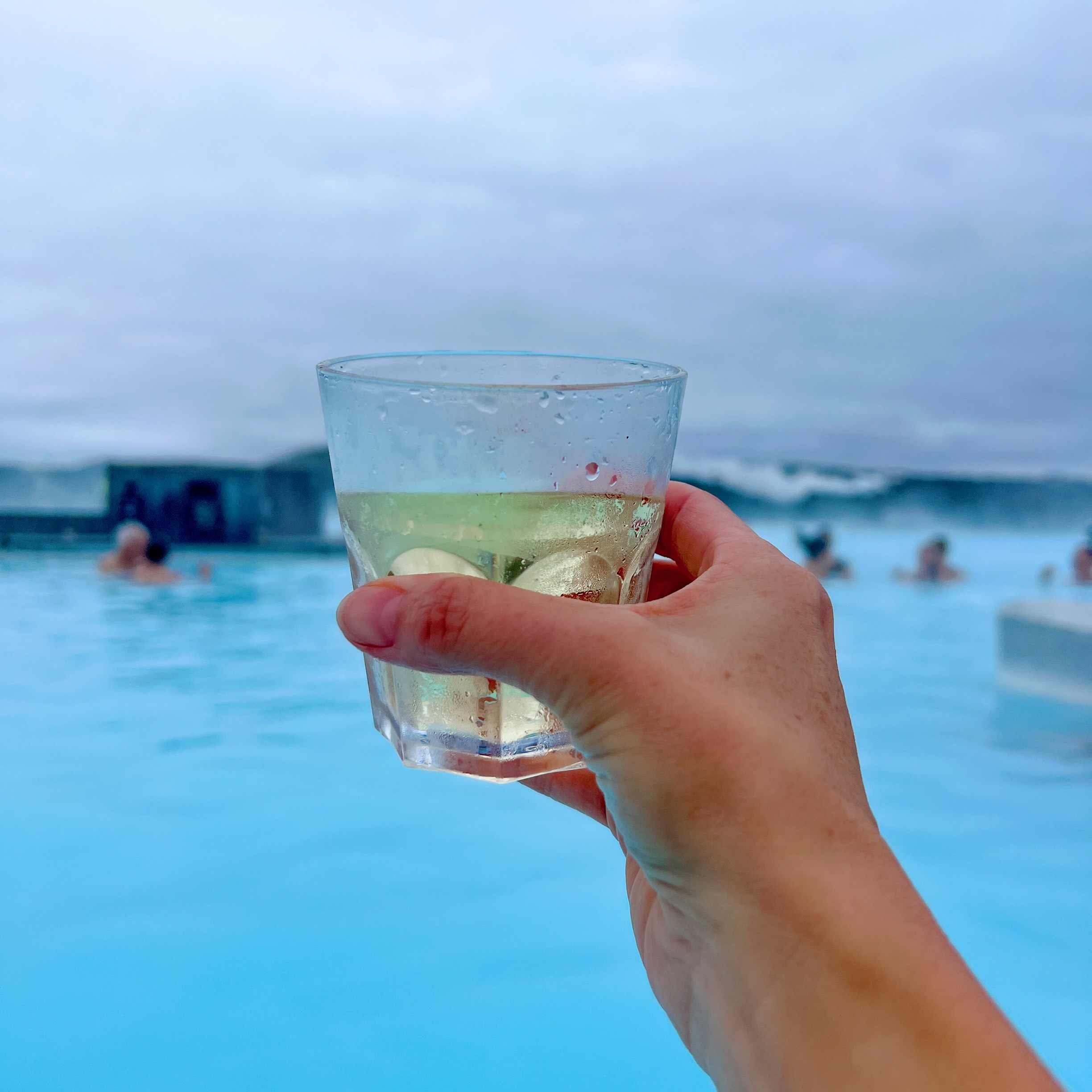 Glass of wine at Blue Lagoon