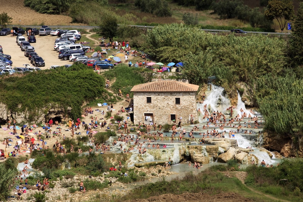 Cascate del Mulino in Tuscany, Italy 