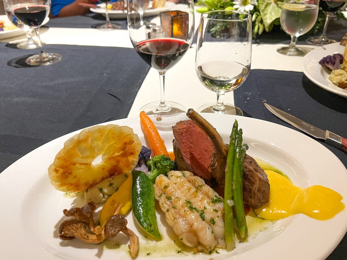 A Chef's Table meal on Caribbean Princess 