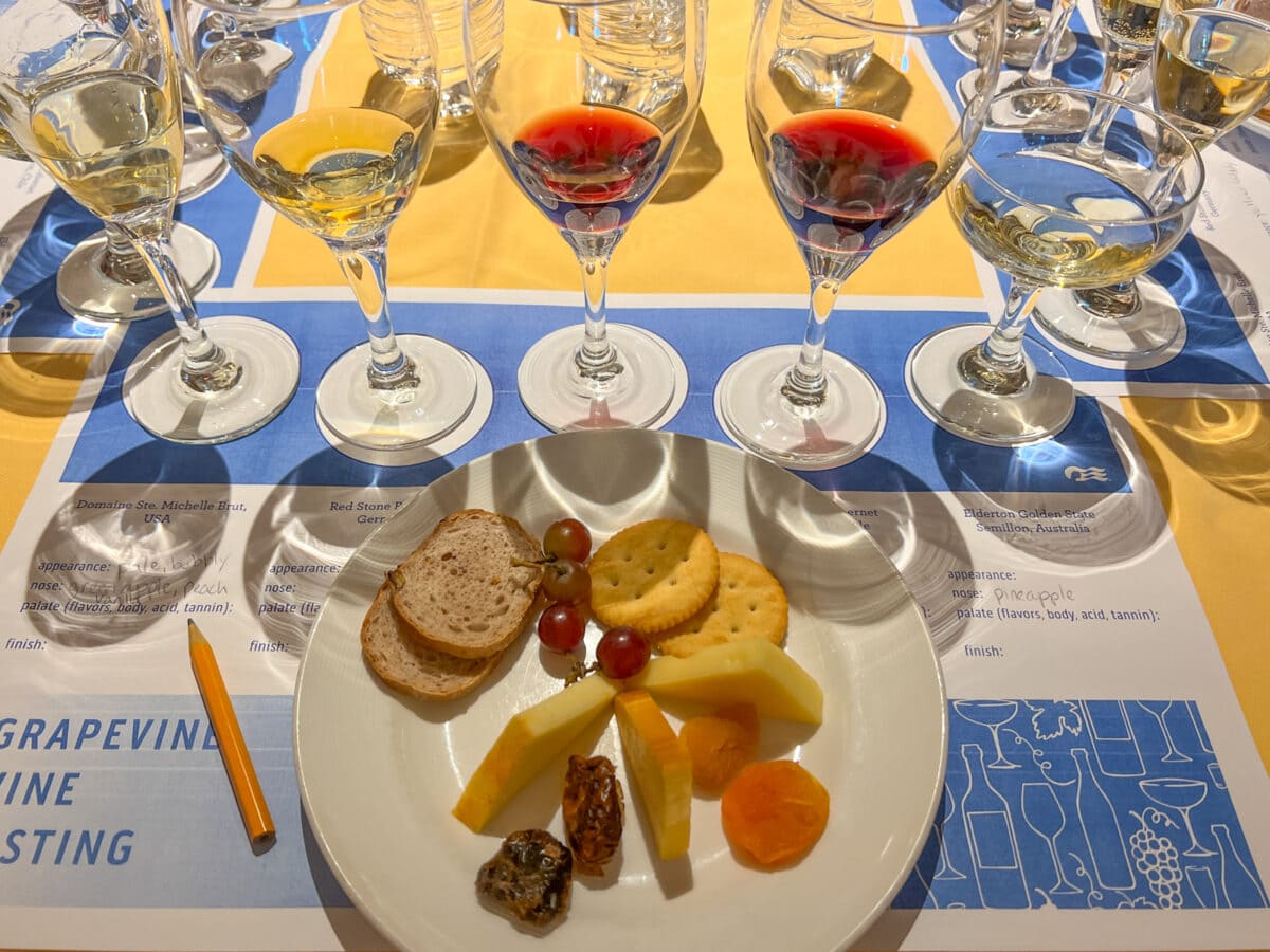 Princess Cruises wine tasting