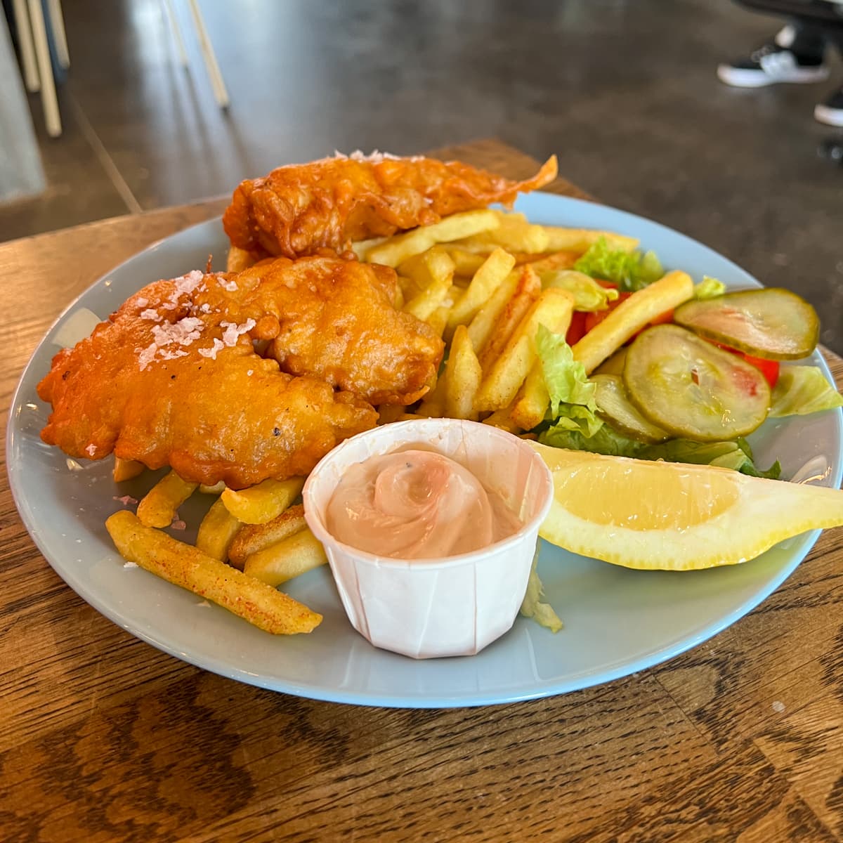 Fish 'N' Chips from one of Reykjavik's food halls