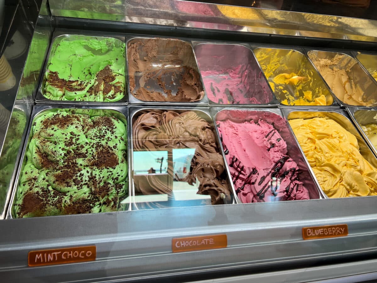 Ice cream flavors at Efstidalur in the Golden Circle