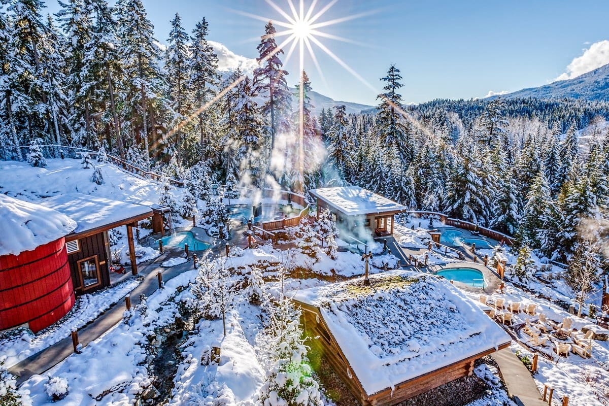 Scandinave Spa Whistler in winter