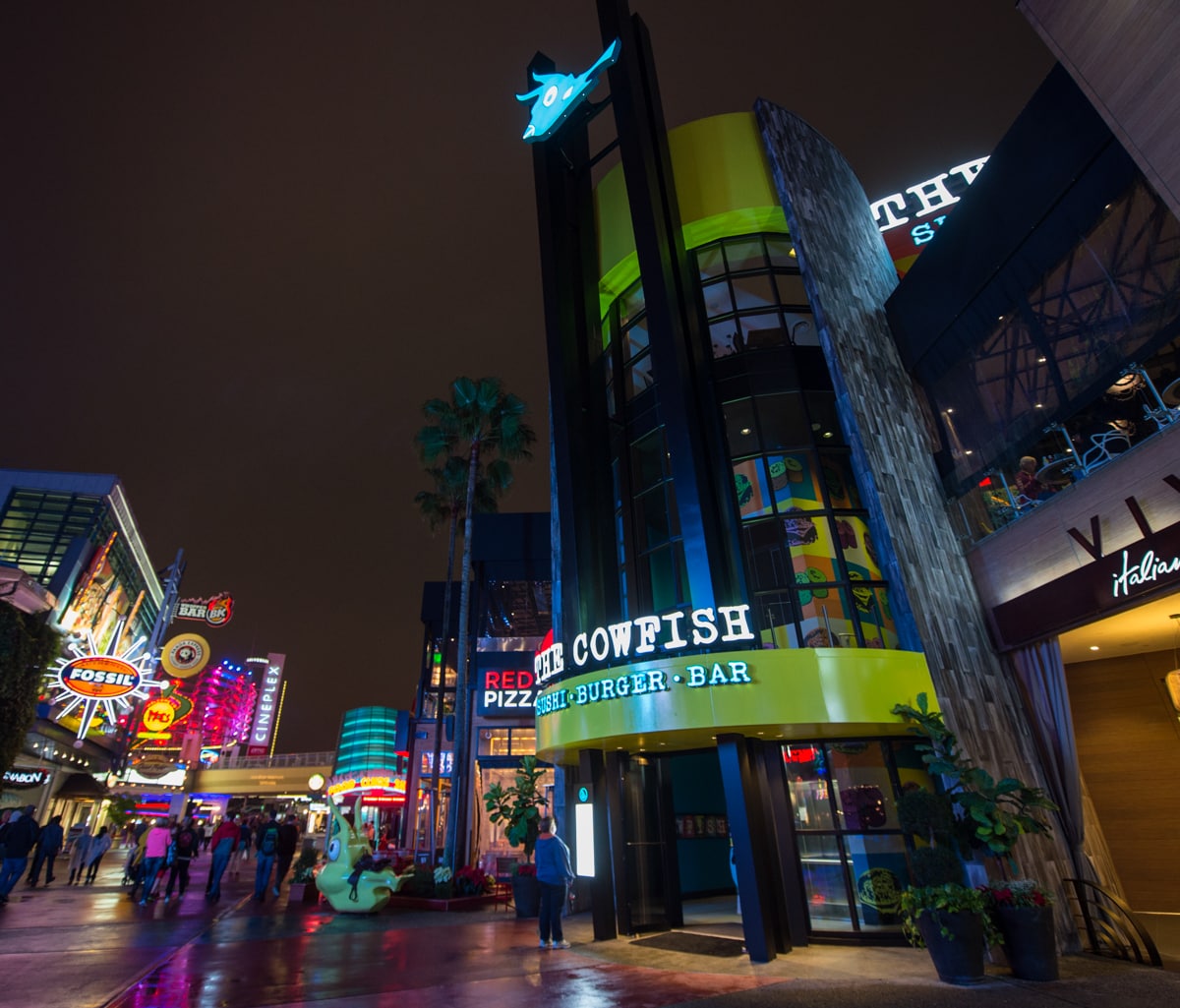 Universal CityWalk Orlando at night