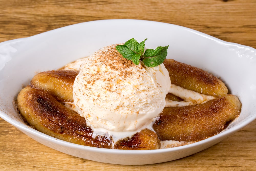 A popular New Orleans dessert, bananas foster