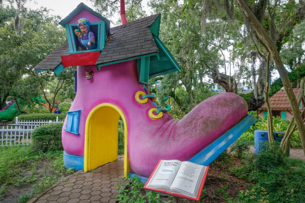 The Old Woman Who Lived in a Shoe at Storyland 