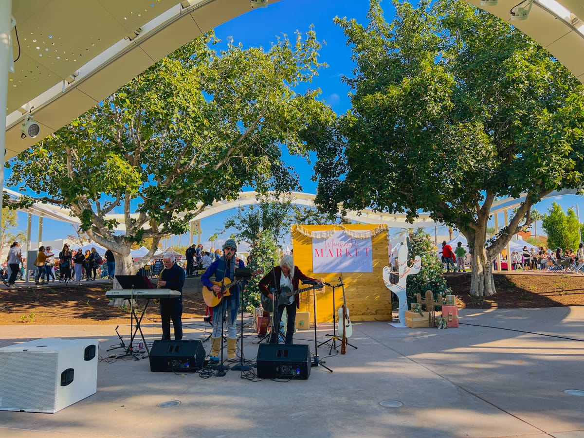 Live music at the Merry Mercantile Market 