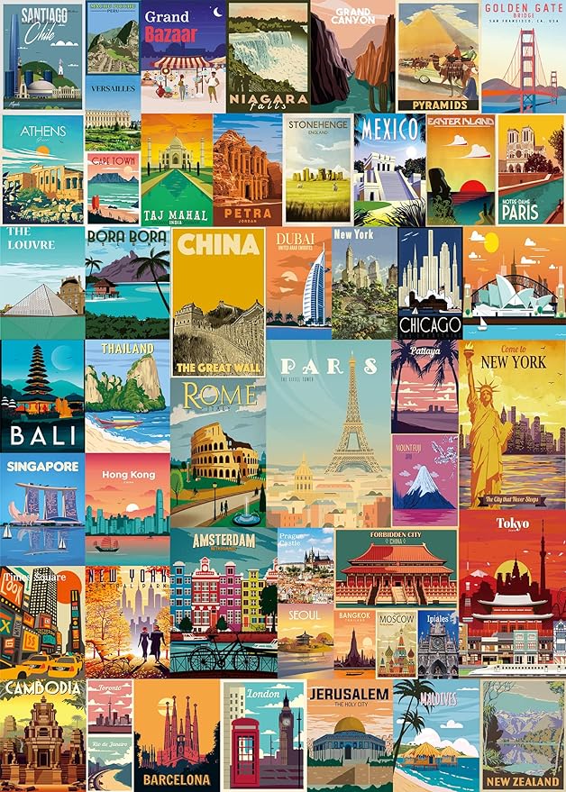 Vintage World Travel Jigsaw Puzzle