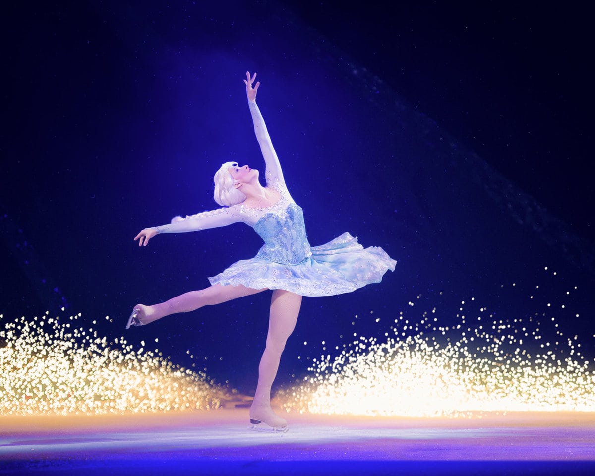 Princess Elsa from Frozen  skating in Disney on Ice