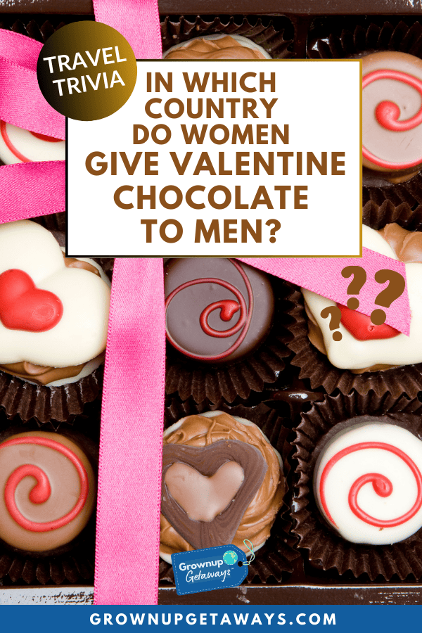 In which country do women give Valentine chocolate to men?