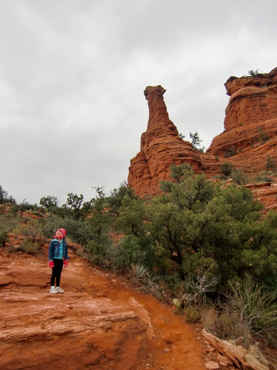 Kachina Woman rock formation, accessible from Enchantment Resort