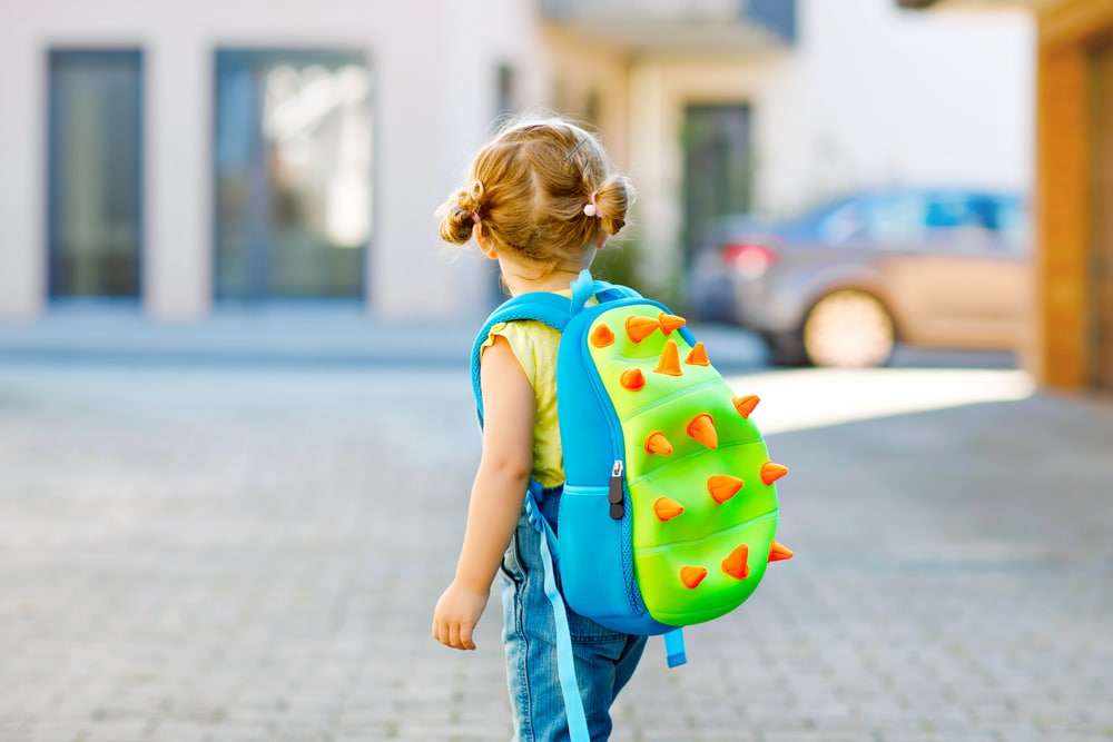 Busy bag packed with toddler travel toys and activities 