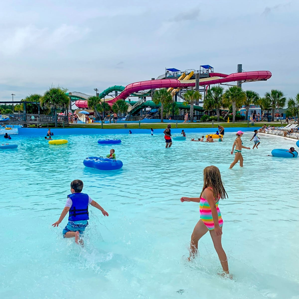 Kids playing at a waterpark on the Mississippi Gulf Coast