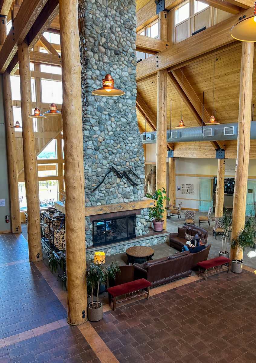 Talkeetna Alaskan Lodge's grand lobby 