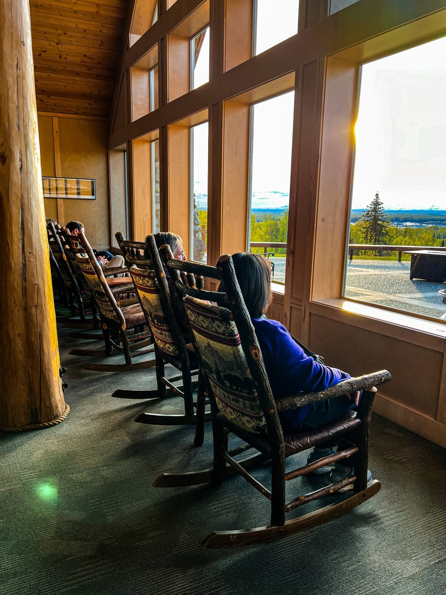 Talkeetna Alaskan Lodge guests enjoying the view