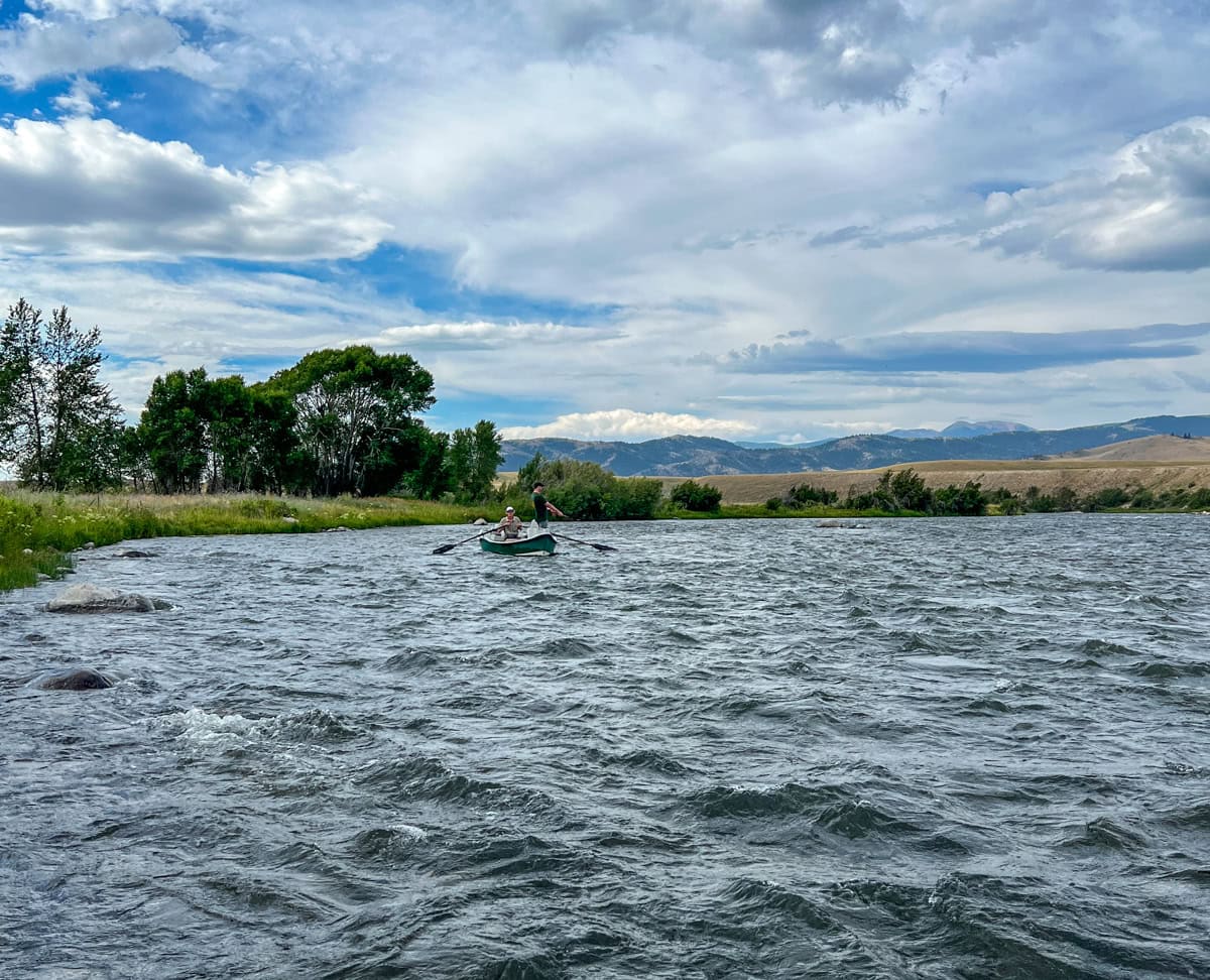 Fly fishing in Montana in summer