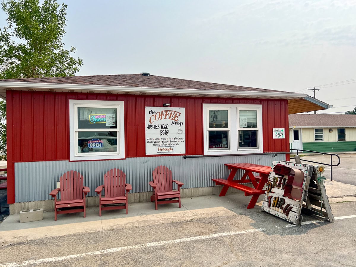 The Coffee Stop drive-through coffee shop in Big Timber