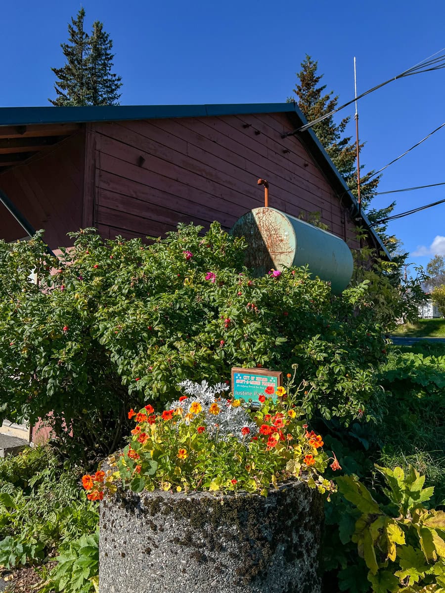 City of Seward Adopt-A-Garden Program plot by Justine Pechuzal, owner of The Painted Whale