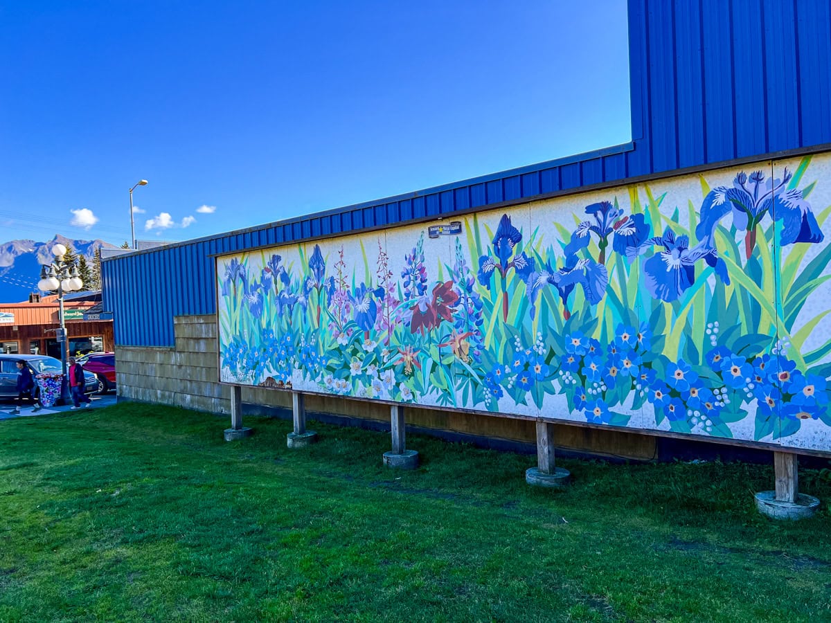 Wildflowers of Alaska Mural by Gail Niebrugge in Seward